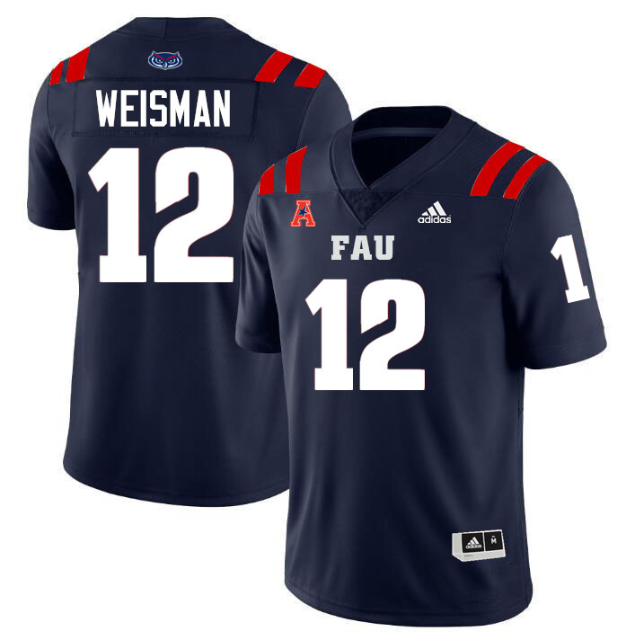 Kasen Weisman FAU Jersey,Florida Atlantic Owls Football Jersey,Uniforms,Gears-Navy